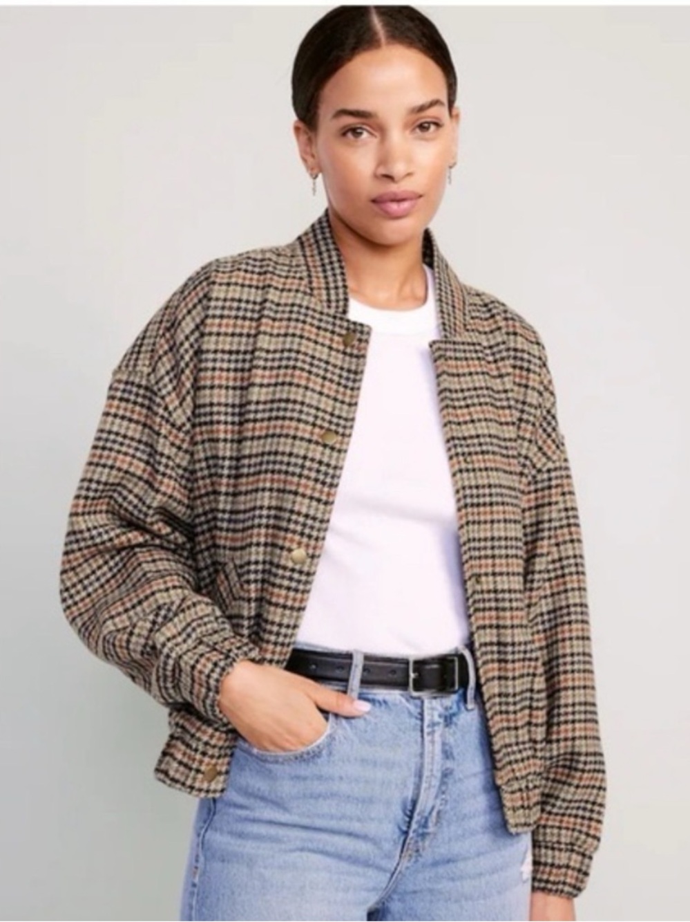 NEW Old Navy Plaid Bomber Jacket
